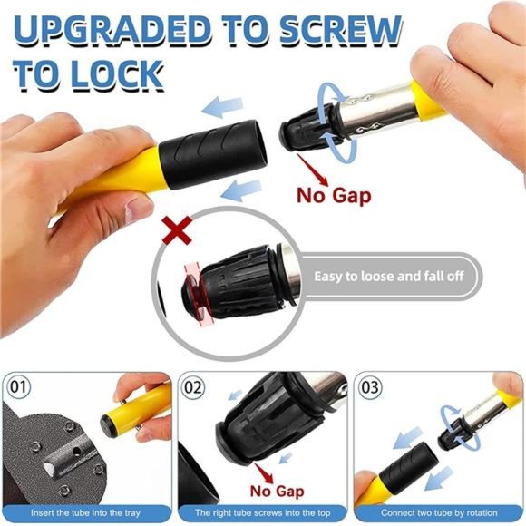 2 in 1 Dog Pooper Scooper, Tray & Rake Poop Scooper Set, Long Handle - Picture 6 of 7